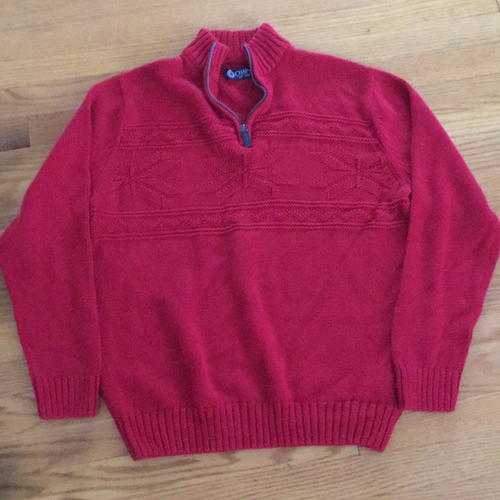 Chaps red  sweater men’s size medium snowflakes